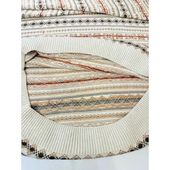 Chaps Ralph Lauren Brown Geometric Cotton Knitted Sweater Size XL - read - Picture 8 of 11